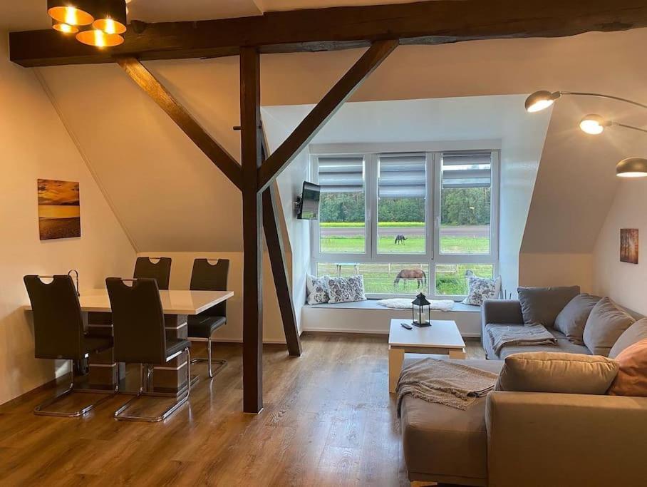 Wunderschoene Ferienwohnung Auf Dem Bauernhof Greven Exterior foto