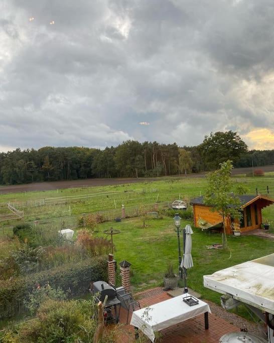 Wunderschoene Ferienwohnung Auf Dem Bauernhof Greven Exterior foto